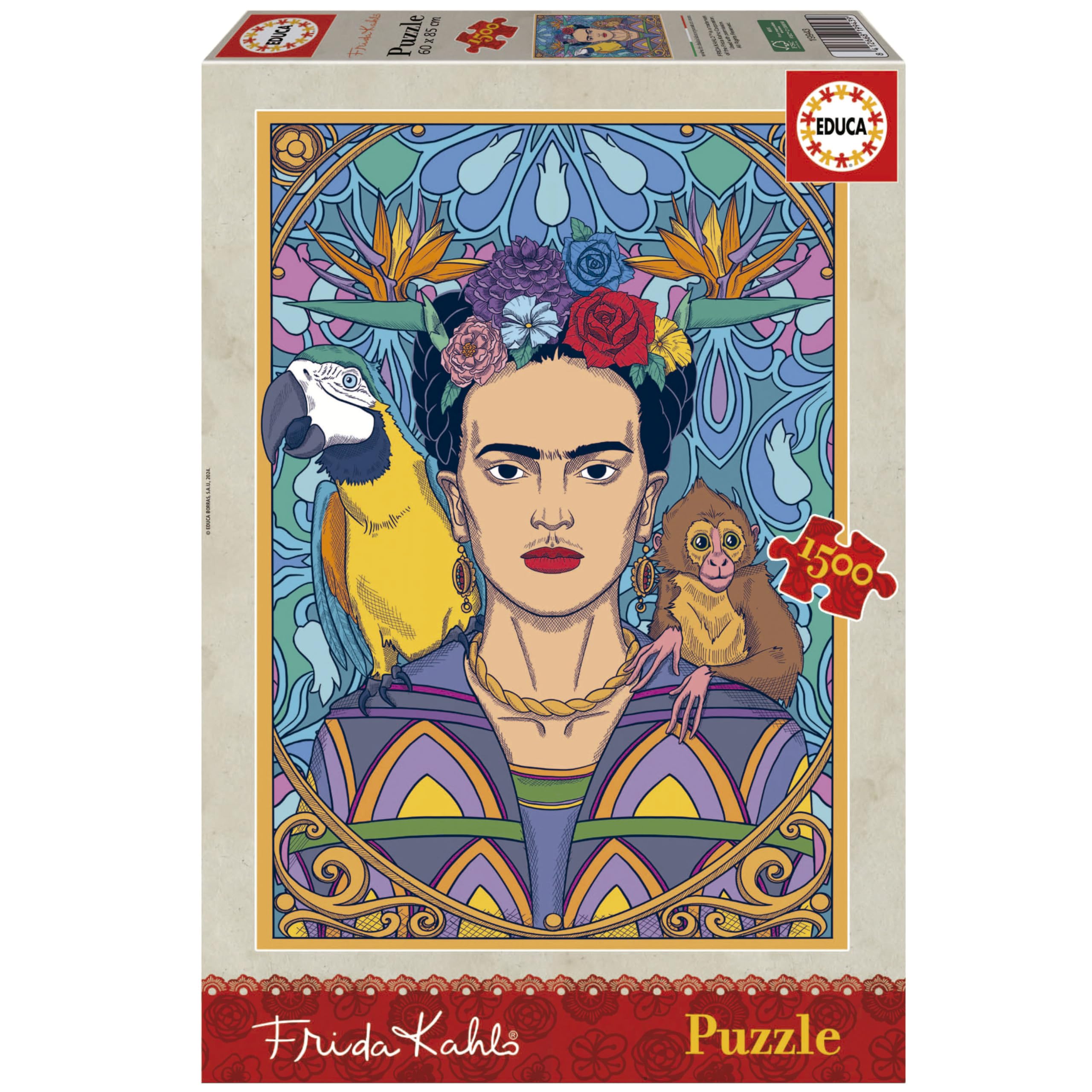 educa-19943-frida-kahlo-puzzle-1500-teile-85x60-cm image 1