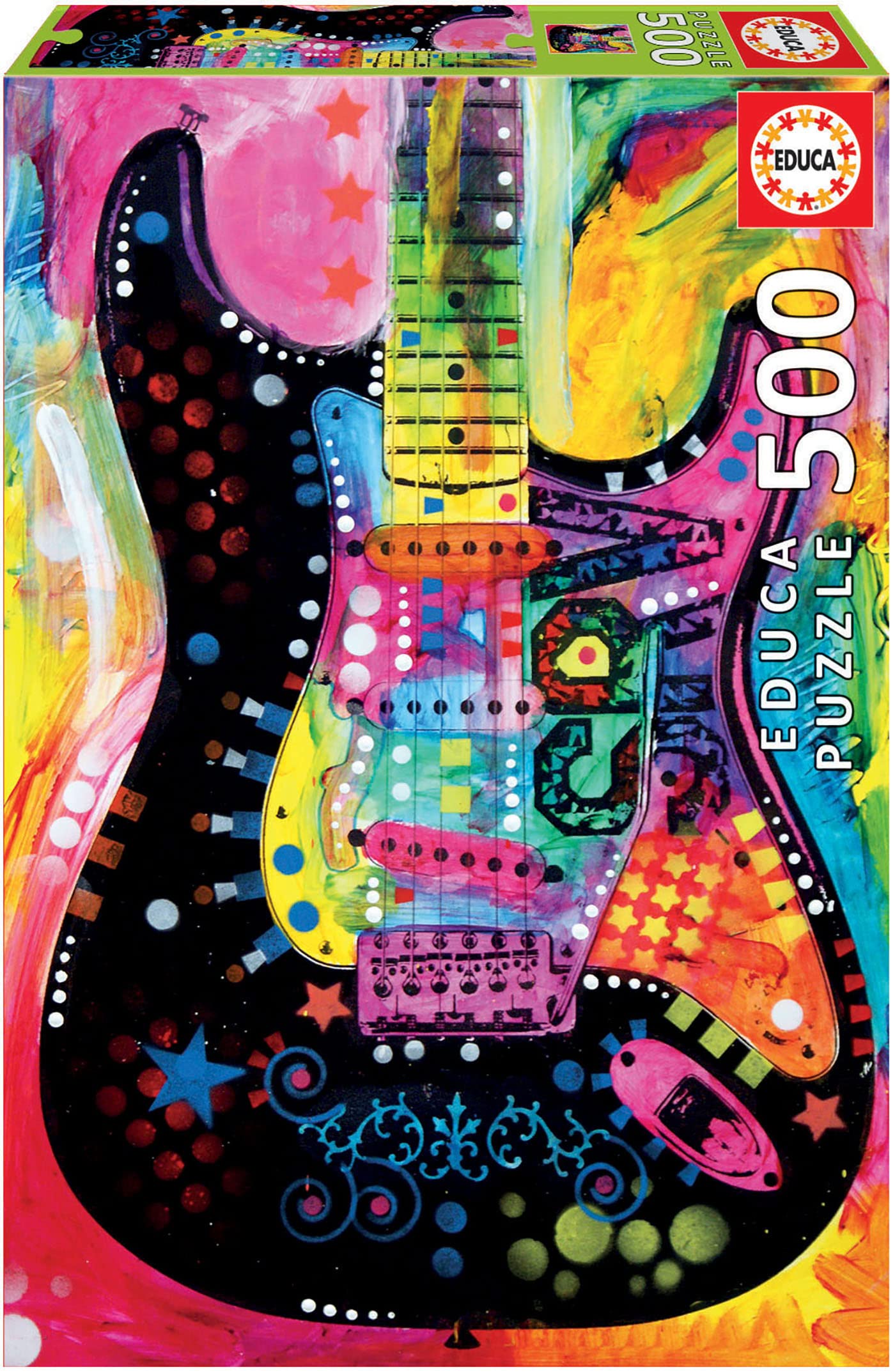 educa-lenny-strat-dean-russo-puzzle-500-teile-gitarre image 1