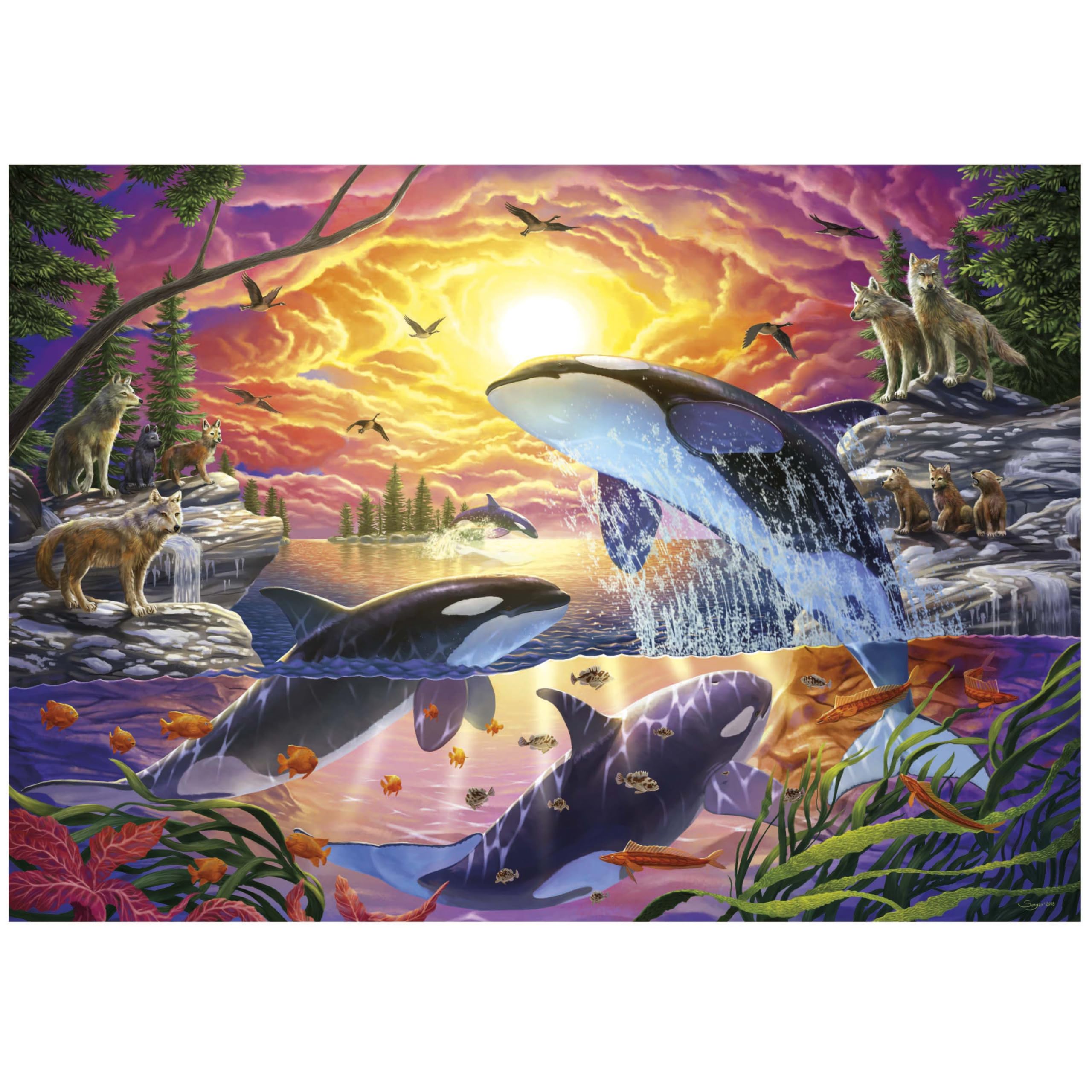 educa-orcas-und-w-lfe-puzzle-4000-teile-ab-14-jahren image 2