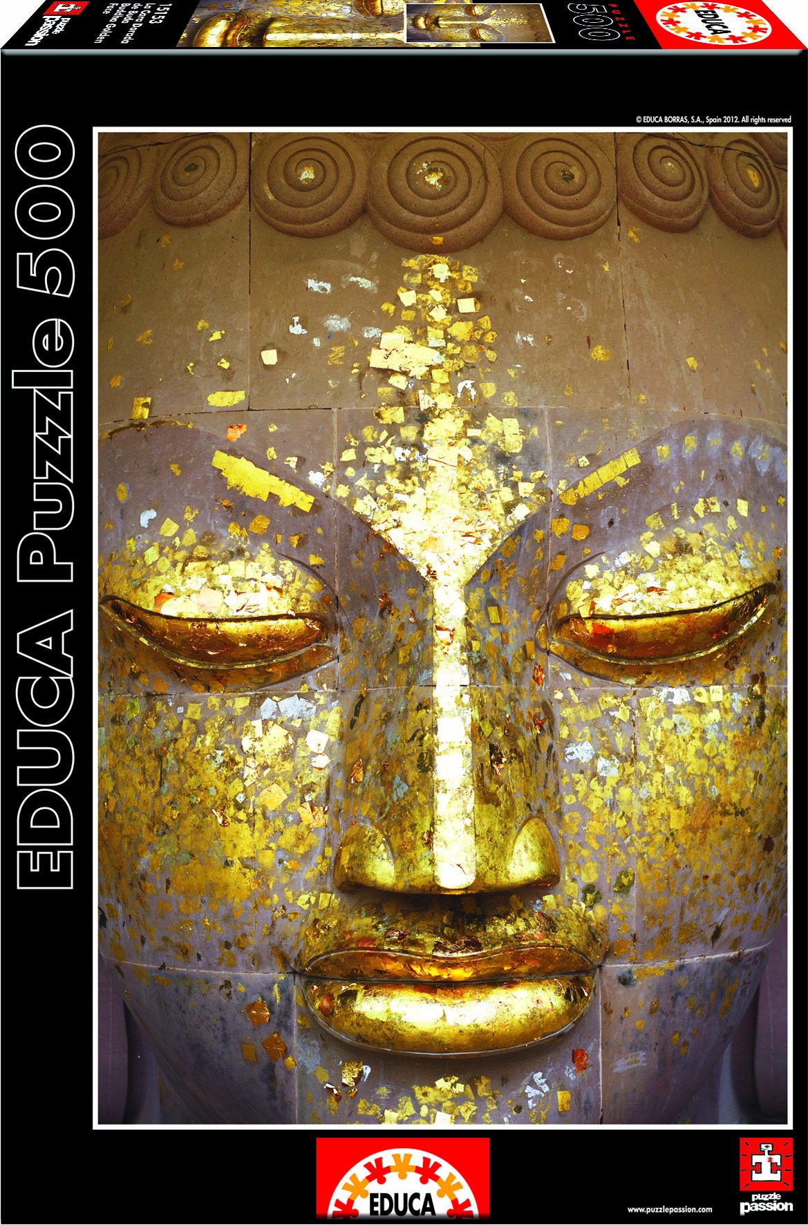 educa-15153-buddhas-goldenes-gesicht-puzzle-500-teile image 1