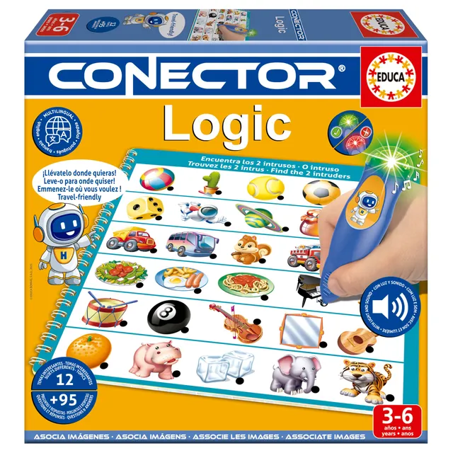 educa-conector-logic-lernspiel-ab-3-jahre-mit-licht-stift image 1