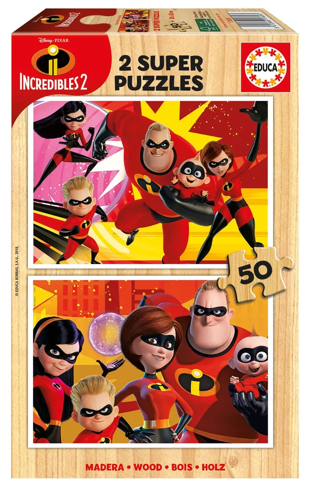 educa-incredibles-2-kinderpuzzle-2x50-teile-ab-4-jahren image 1