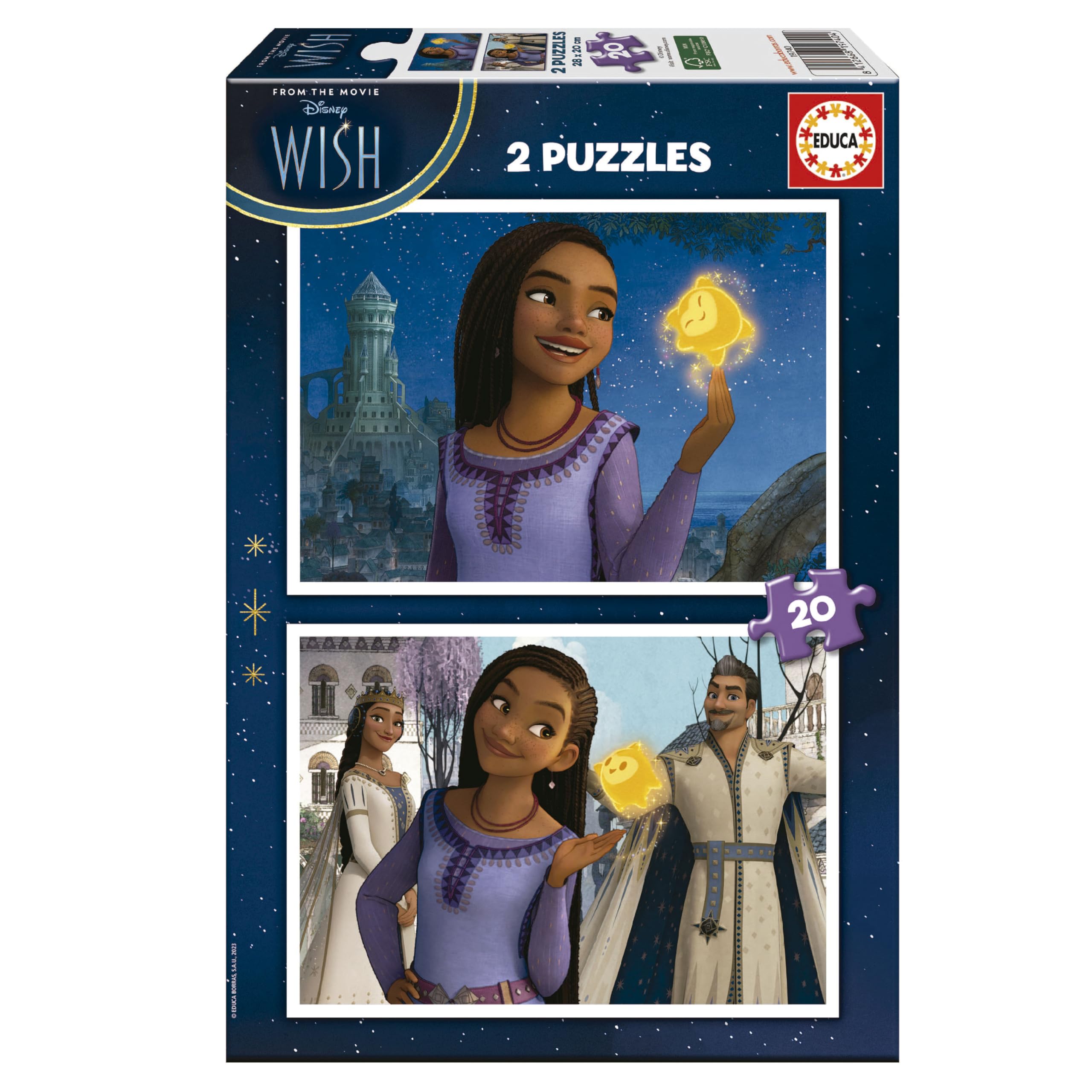 educa-disney-wish-19740-puzzle-2x20-teile-ab-3-jahren image 1