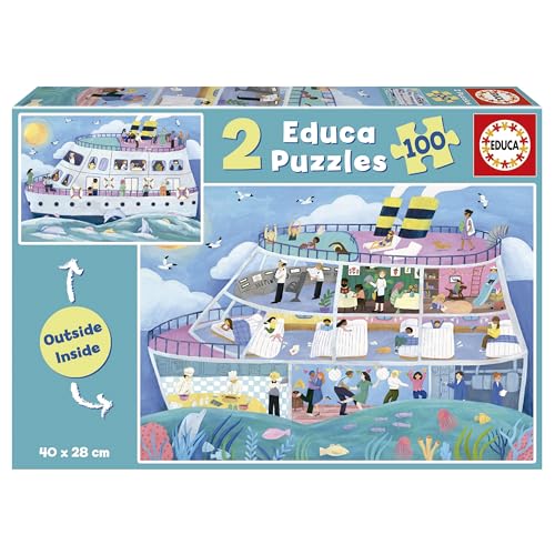 educa-boot-kinderpuzzle-2x100-teile-ab-6-jahren-meer image 8