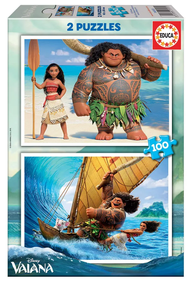 educa-16953-vaiana-puzzle-2x100-teile-kinder-ab-6-jahren image 1