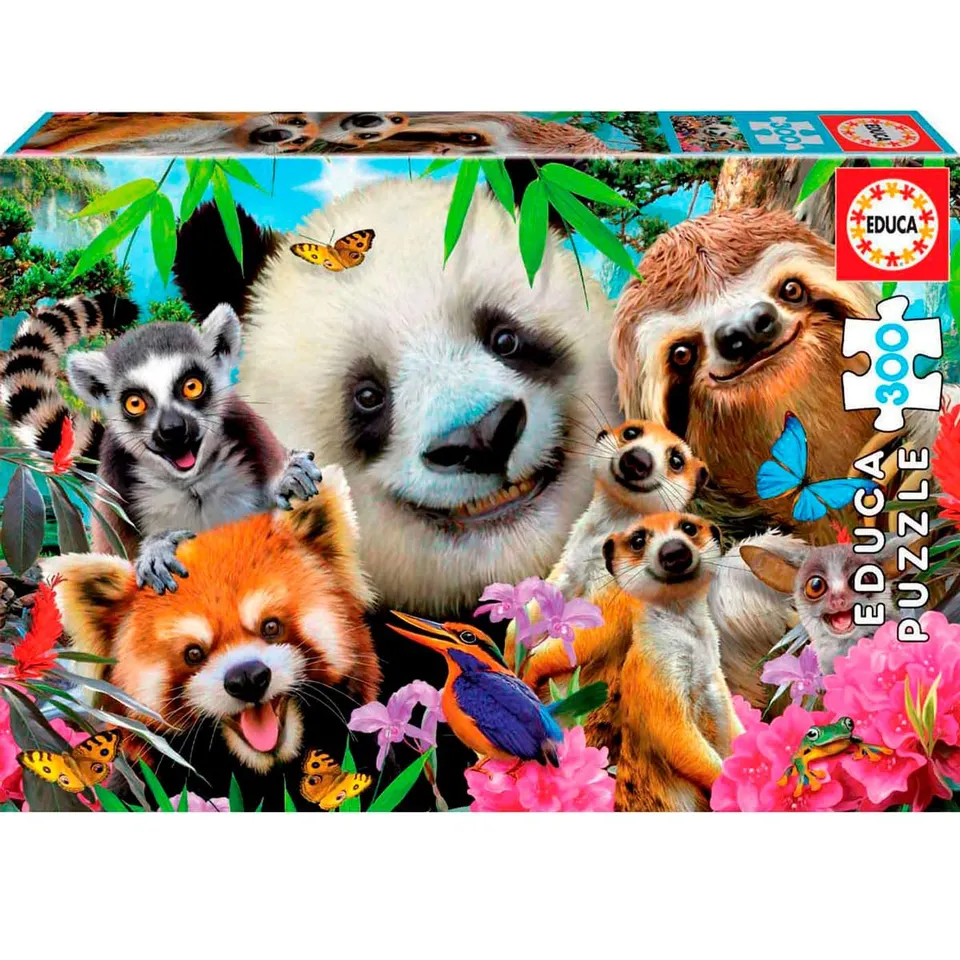 educa-tierfreunde-selfie-18610-kinderpuzzle-300-teile-ab-6-j image 1