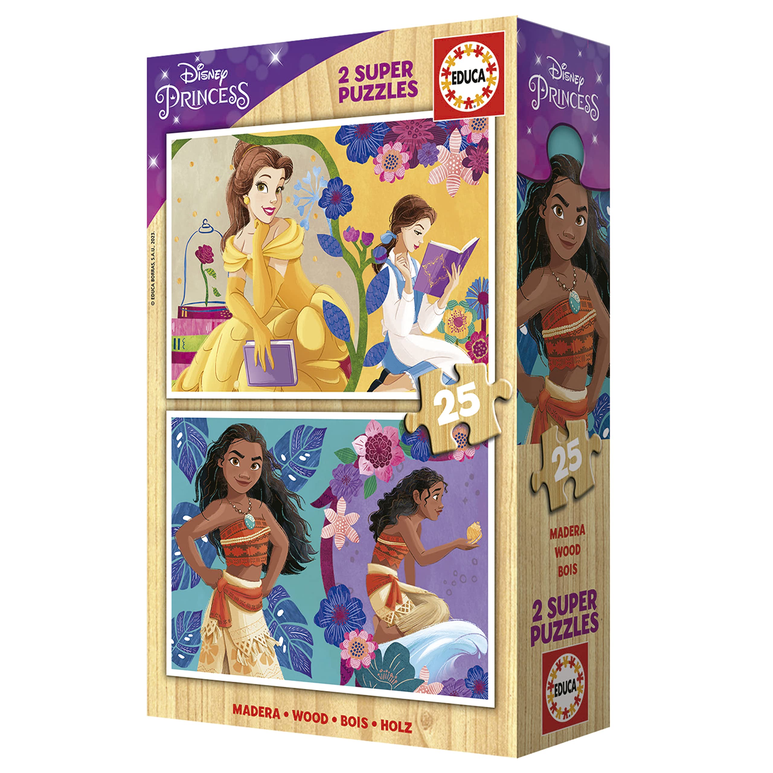 educa-disney-princess-holzpuzzle-2x25-teile-belle-vaiana-ab-3-j image 4
