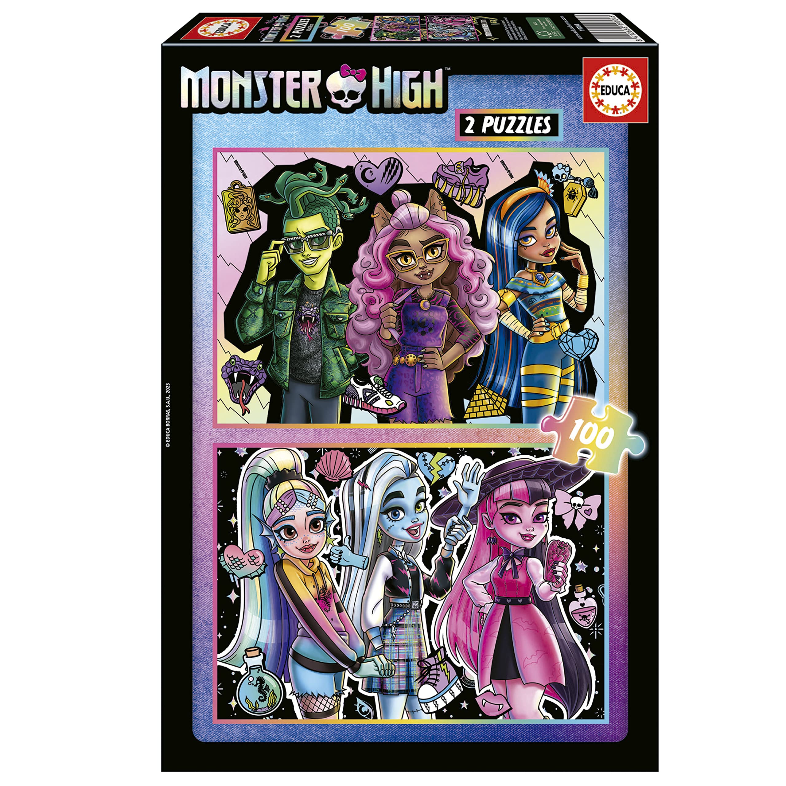 educa-monster-high-puzzleset-2x100-teile-ab-6-jahren image 1