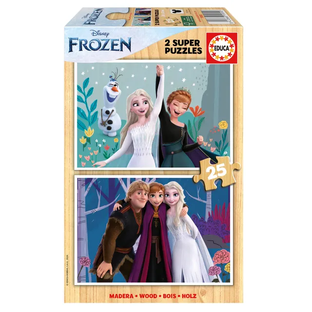 educa-19959-k-nigin-des-schnees-holzpuzzle-2x25-ab-4-j image 1