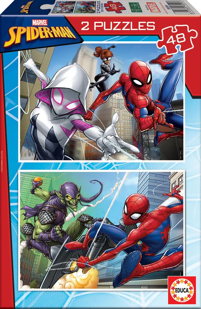 educa-spider-man-18099-puzzle-2x48-teile-ab-4-jahren image 1