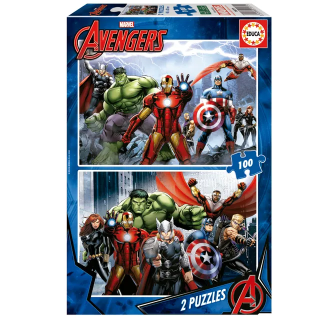 educa-avengers-kinderpuzzle-2x100-teile-iron-man-ab-6-j-15771 image 1