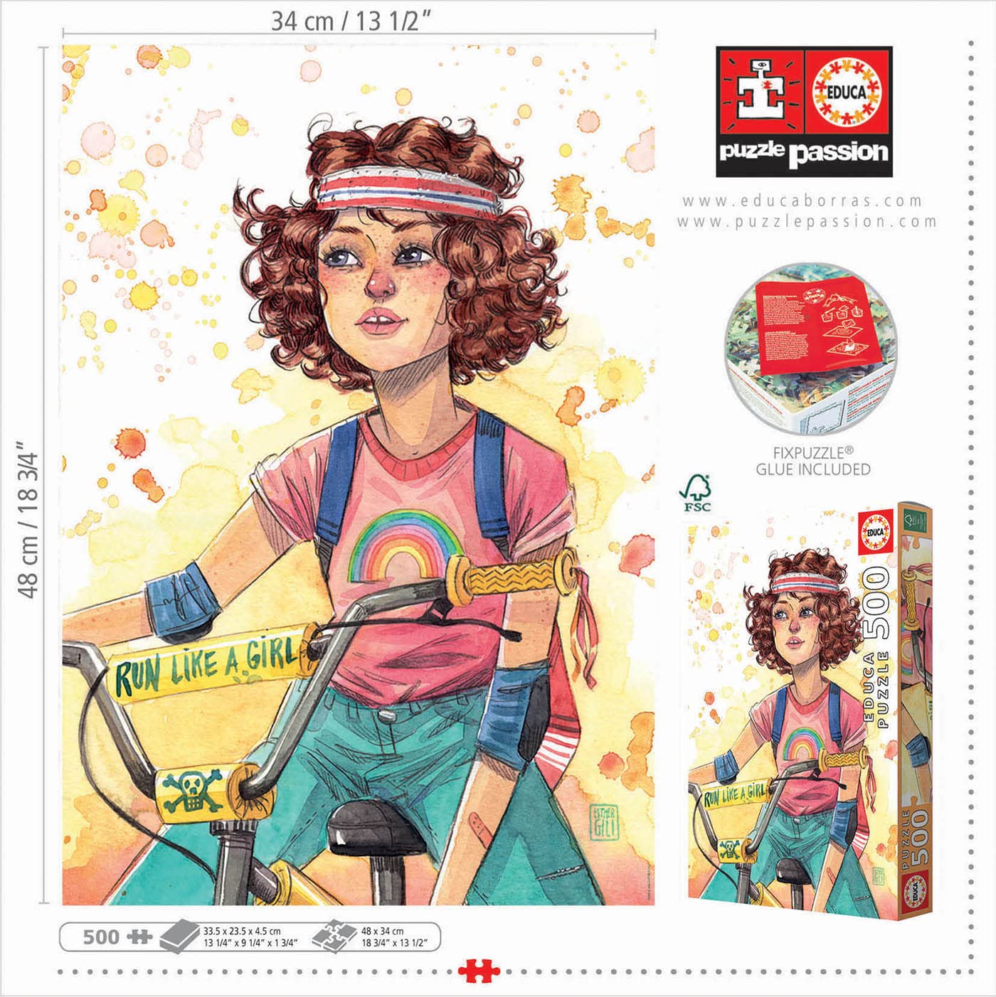 educa-19249-run-like-a-girl-puzzle-500-teile-esther-gili image 3