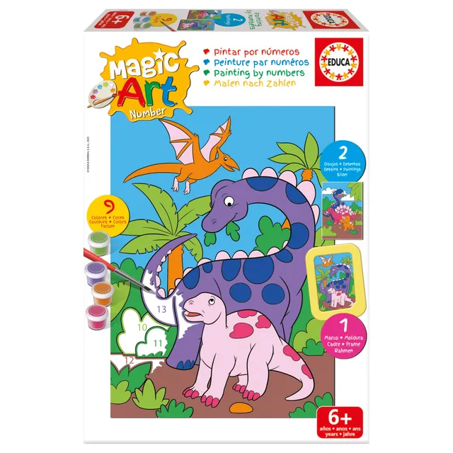 educa-magic-art-number-dinosaurier-malen-nach-zahlen-ab-6-j image 1