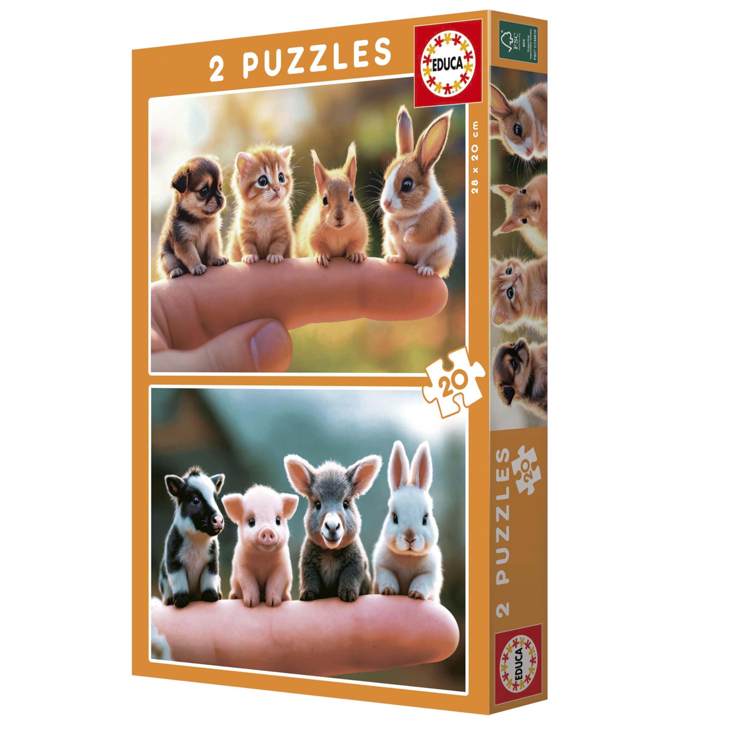 educa-tierbabys-kinderpuzzle-2x20-teile-20221-ab-4-jahren image 6