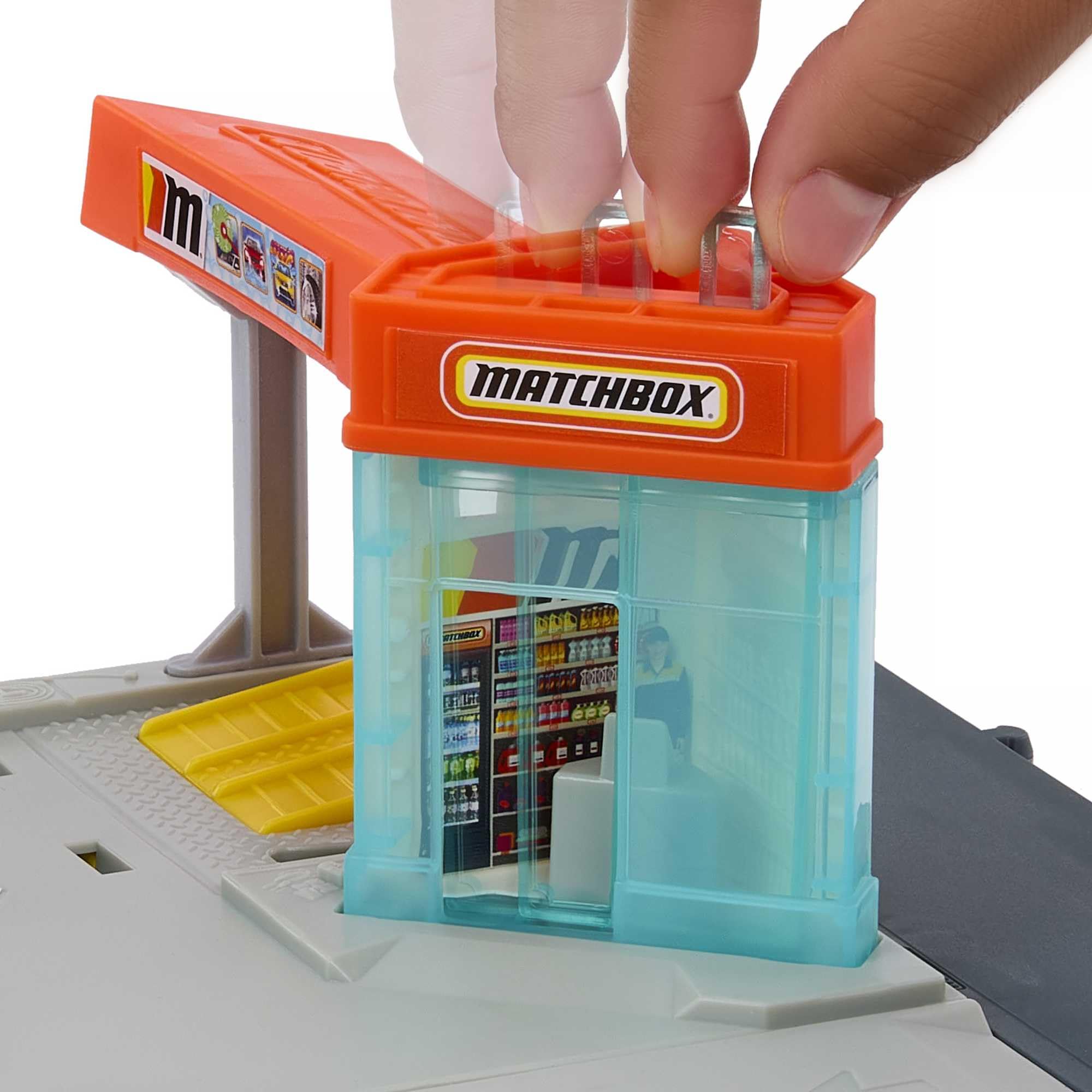 matchbox-action-drivers-hnj54-super-clean-autowaschanlage-spielset-mit-auto image 4