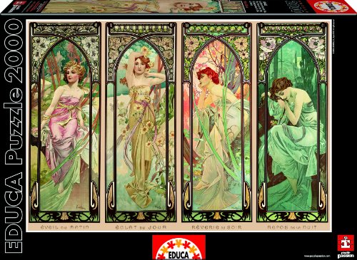 educa-vier-tageszeiten-mucha-puzzle-2000-teile image 2