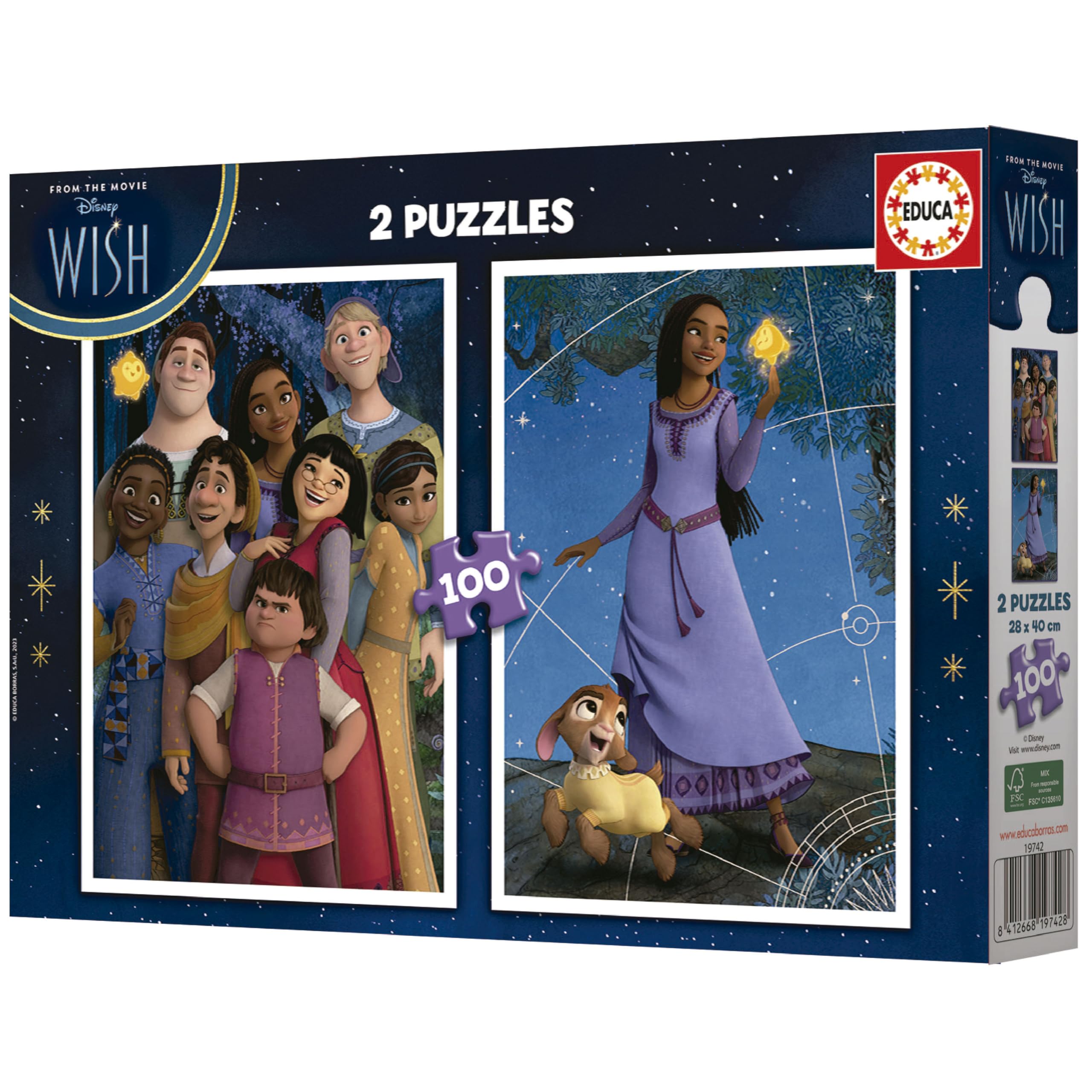 educa-disney-wish-puzzle-2x100-teile-ab-6-jahren image 4