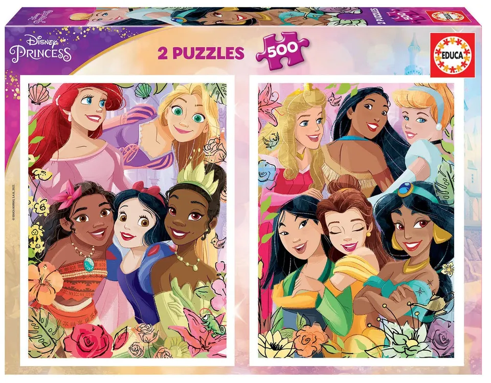 educa-disney-prinzessinnen-puzzle-2x500-teile-ab-11-jahren image 1