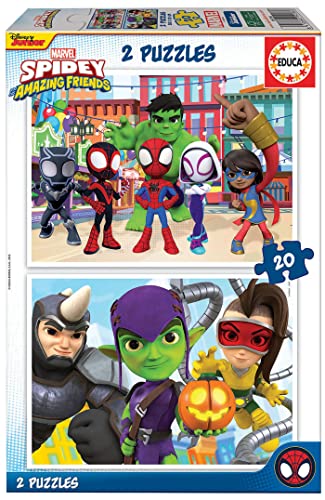 educa-spidey-super-freunde-kinderpuzzle-2x20-teile-ab-3-j image 6