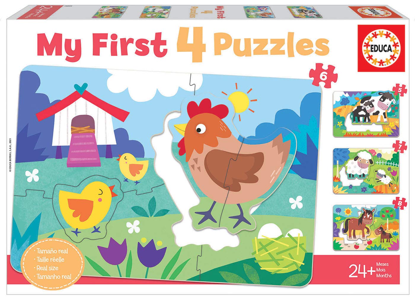 educa-18899-mama-baby-bauernhof-baby-puzzle-5in1-ab-2 image 1