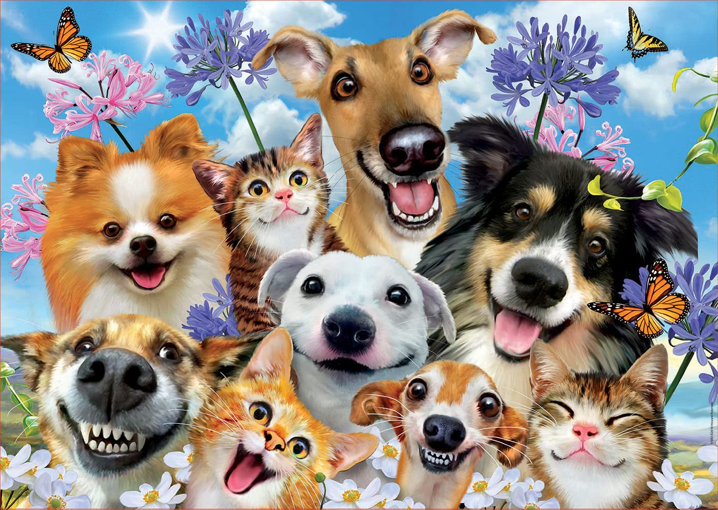 educa-17983-hunde-und-katzen-selfie-puzzle-500-teile image 2