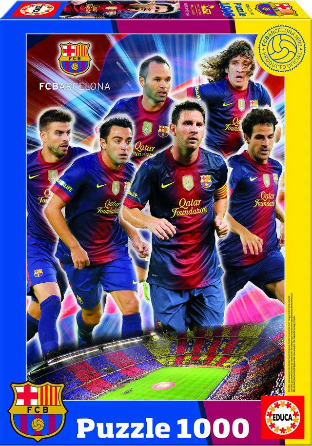 educa-15556-collage-fc-barcelona-puzzle-1000-teile-fan image 1