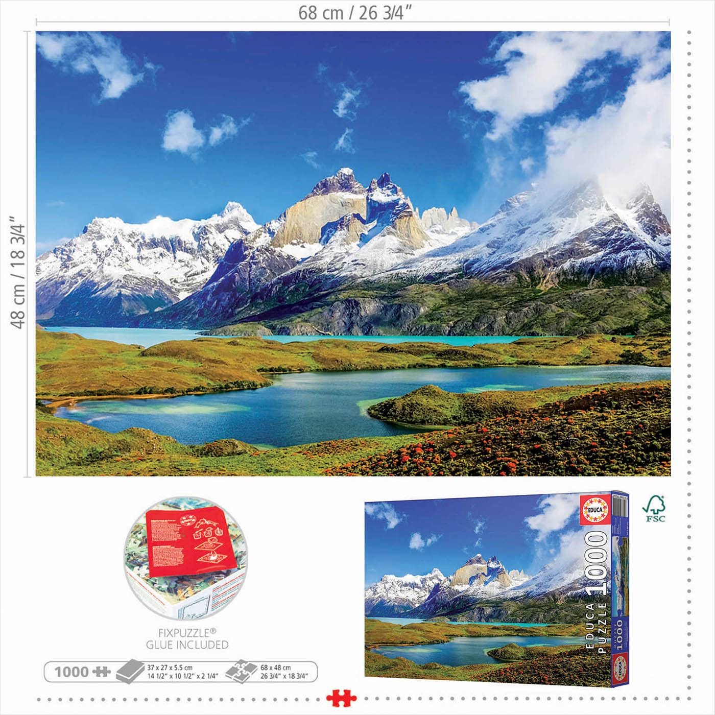educa-patagonien-puzzle-1000-teile-landschaft-ab-14-jahren image 3