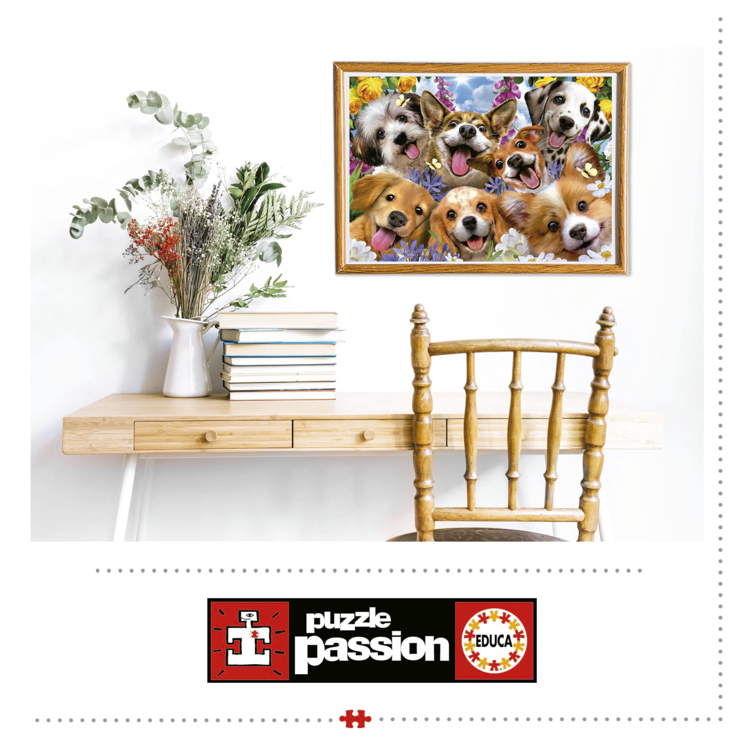 educa-welpen-selfie-19931-puzzle-1000-teile-hunde-howard-robinson image 4