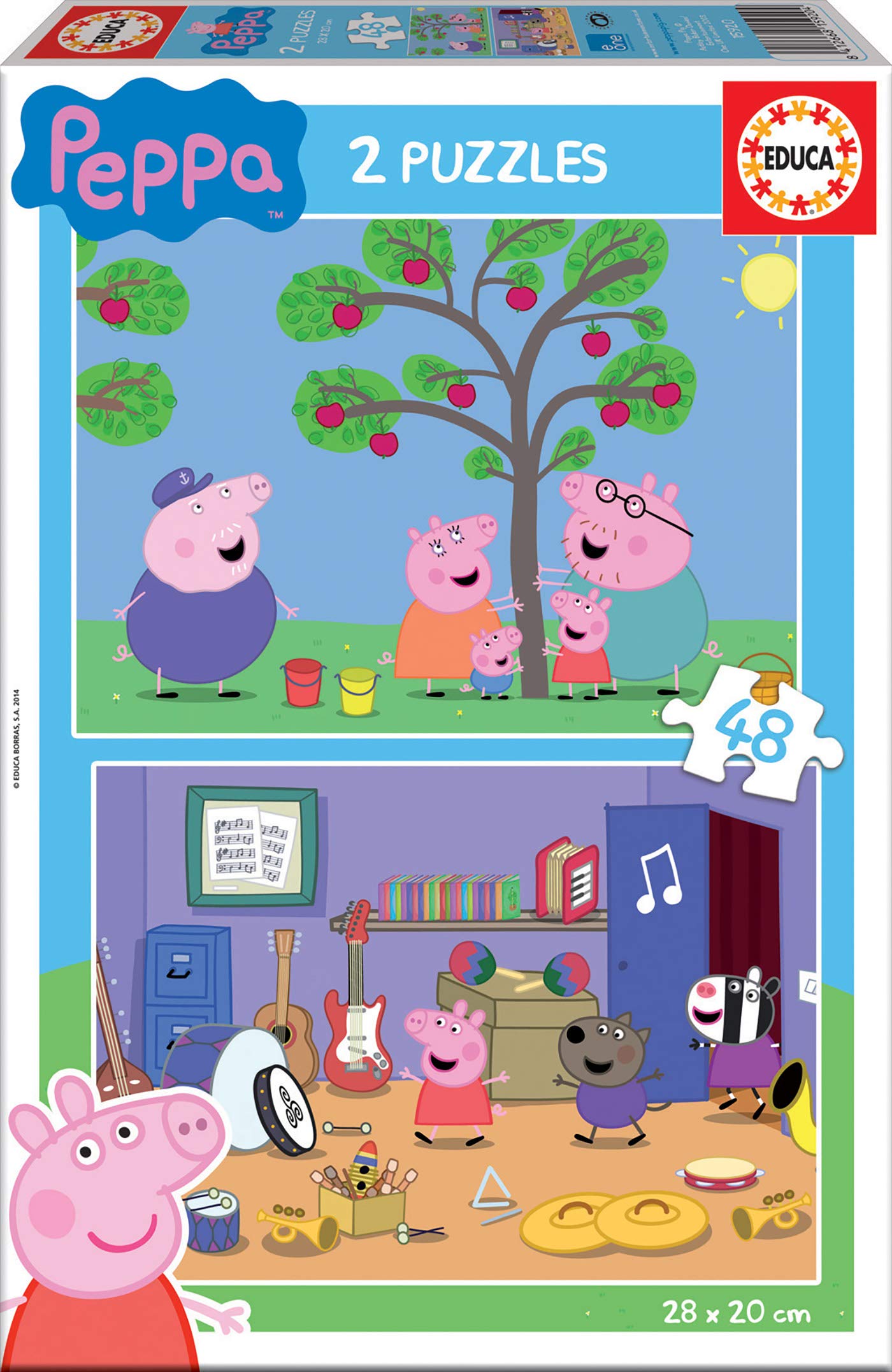 educa-peppa-wutz-18645-kinderpuzzle-4in1-20-80-teile image 6