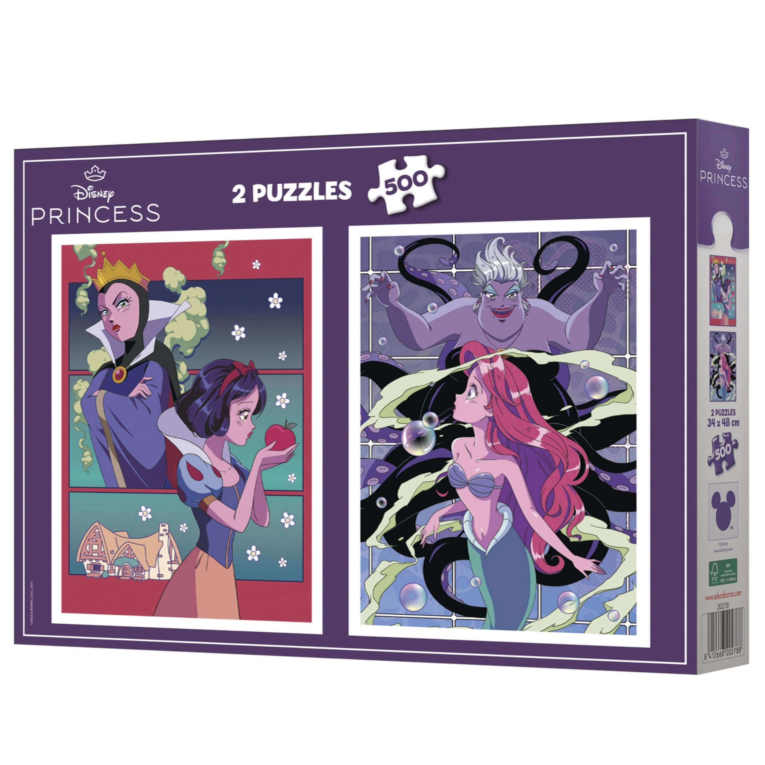 educa-disney-schurken-prinzessin-2x500-puzzle-ab-11-j image 4