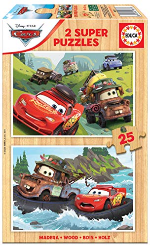 educa-cars-puzzle-2x25-teile-holz-ab-3-jahre-pixar image 4