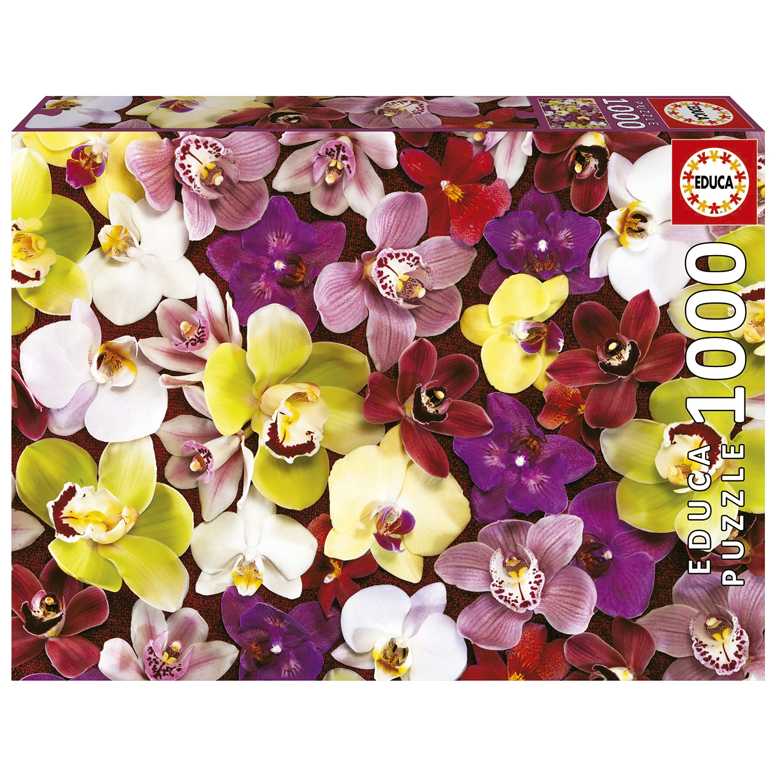 educa-19558-orchideen-collage-puzzle-1000-teile image 1