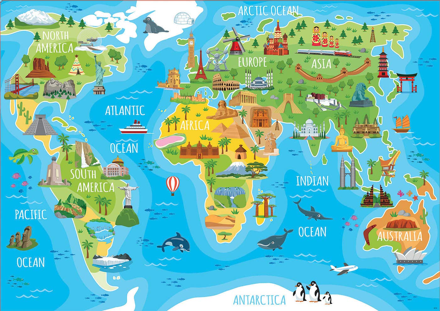 educa-weltkarte-der-monumente-150-teile-puzzle-ab-6-jahren image 2