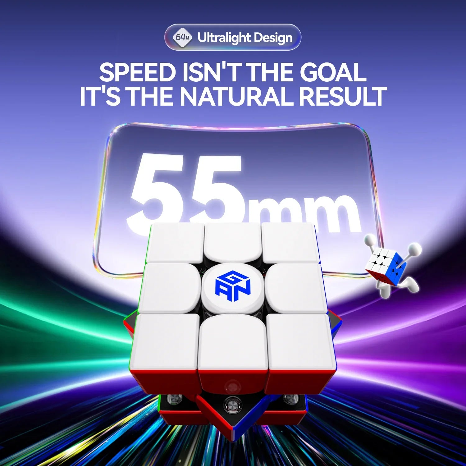 gan-v100-maglev-speed-cube-3x3-zauberw-rfel-55mm image 7