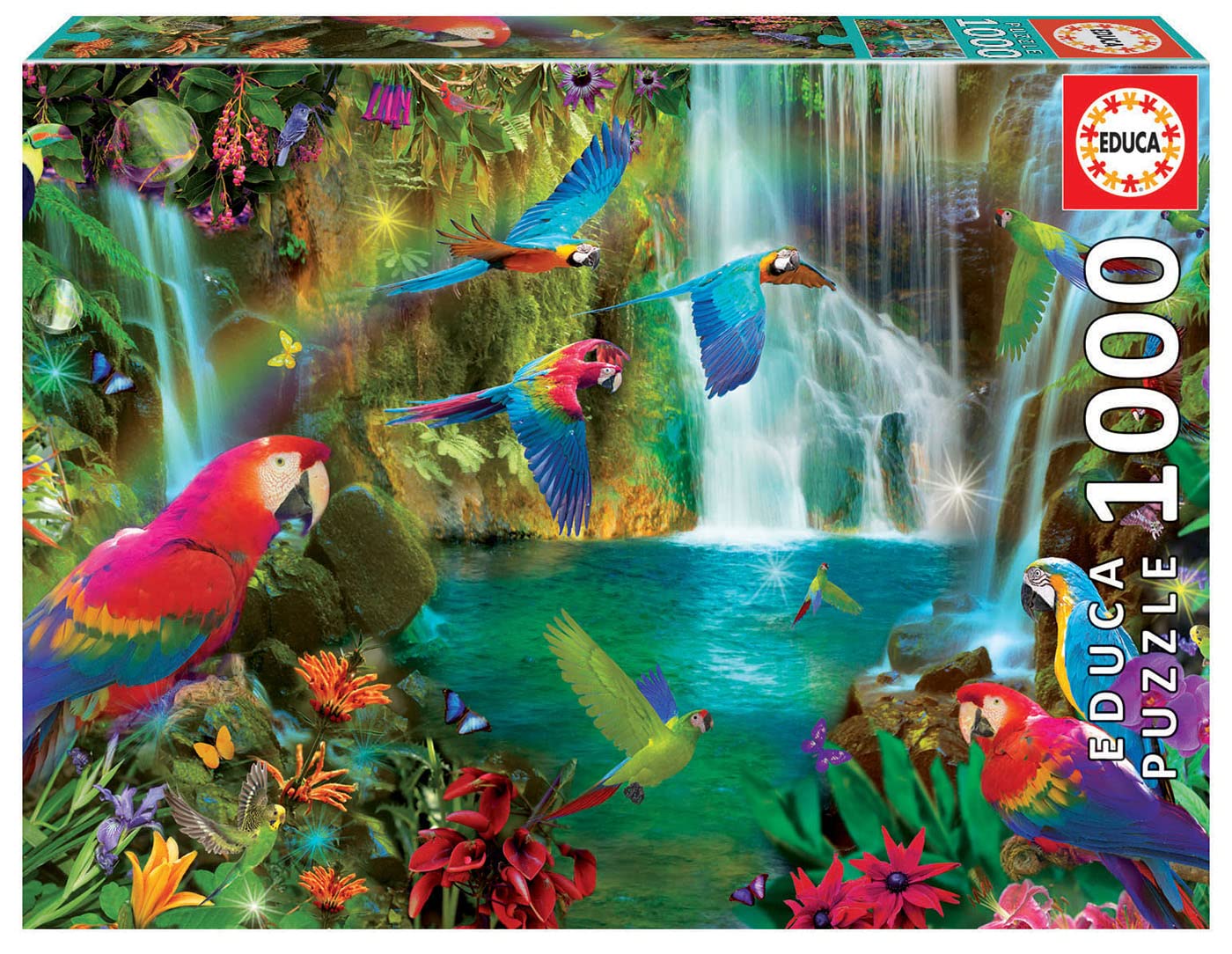 educa-tropische-papageien-18457-puzzle-1000-teile image 1