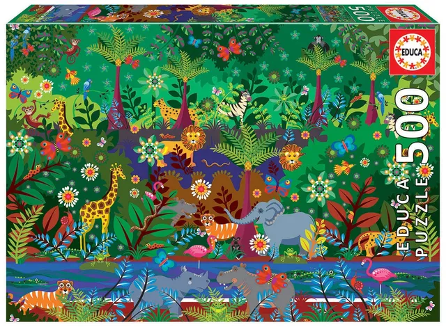 educa-dschungel-puzzle-500-teile-illustration-ab-10-jahren image 1