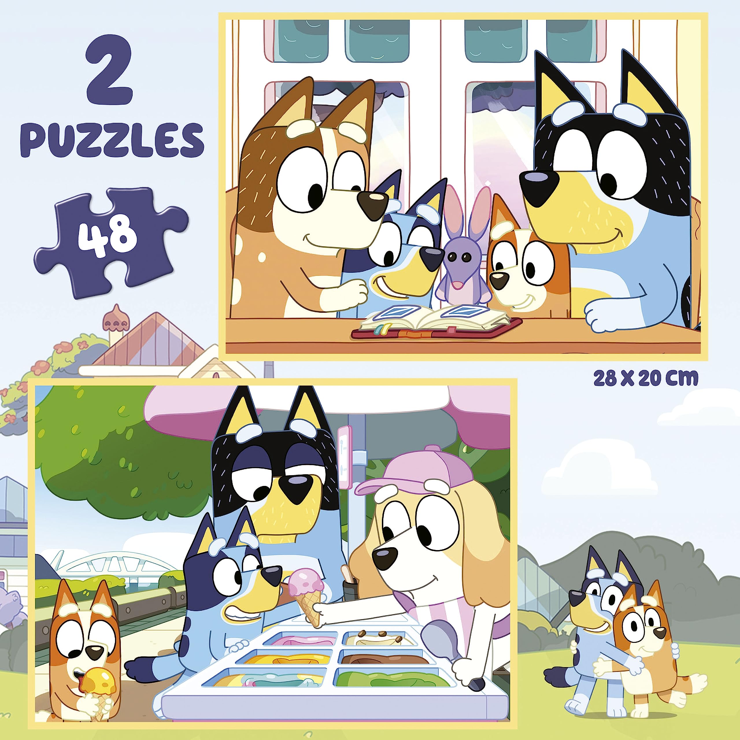 educa-bluey-2x48-teile-kinderpuzzle-28x20cm-ab-4-jahre image 4