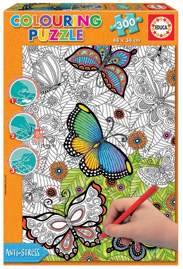 educa-17089-wild-and-free-colouring-puzzle-300-teile image 1