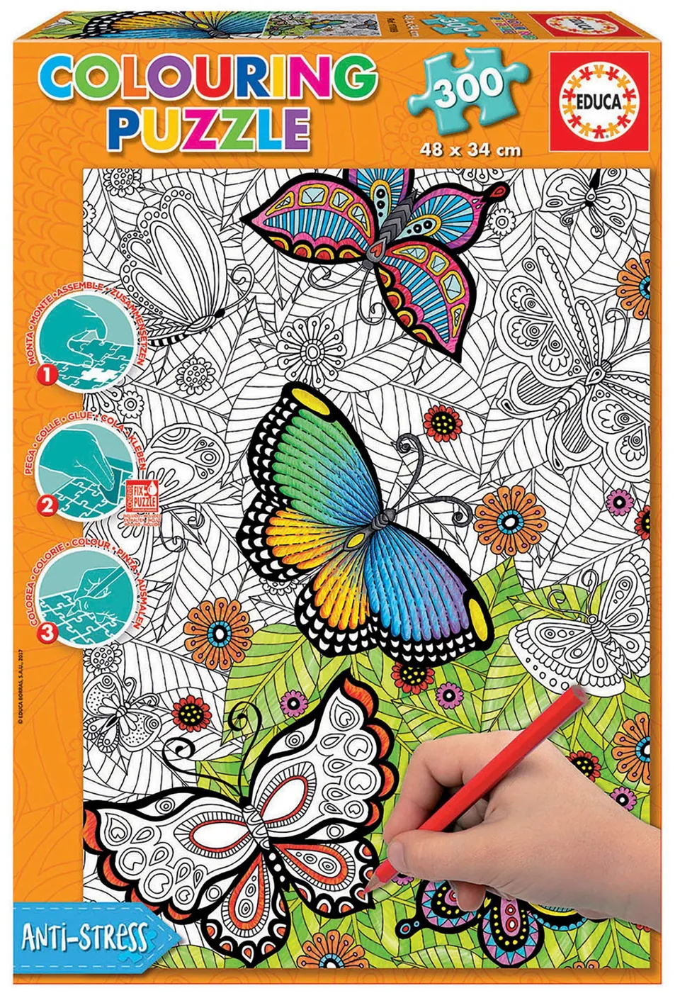 educa-17089-wild-and-free-colouring-puzzle-300-teile image 1