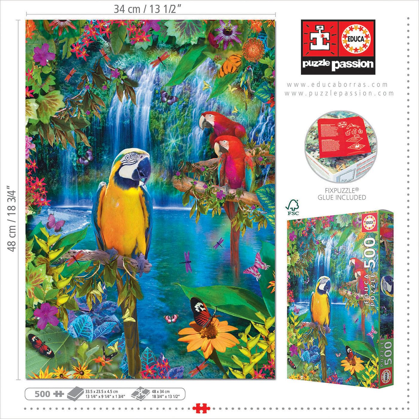 educa-v-gel-in-den-tropen-15512-puzzle-500-teile image 5