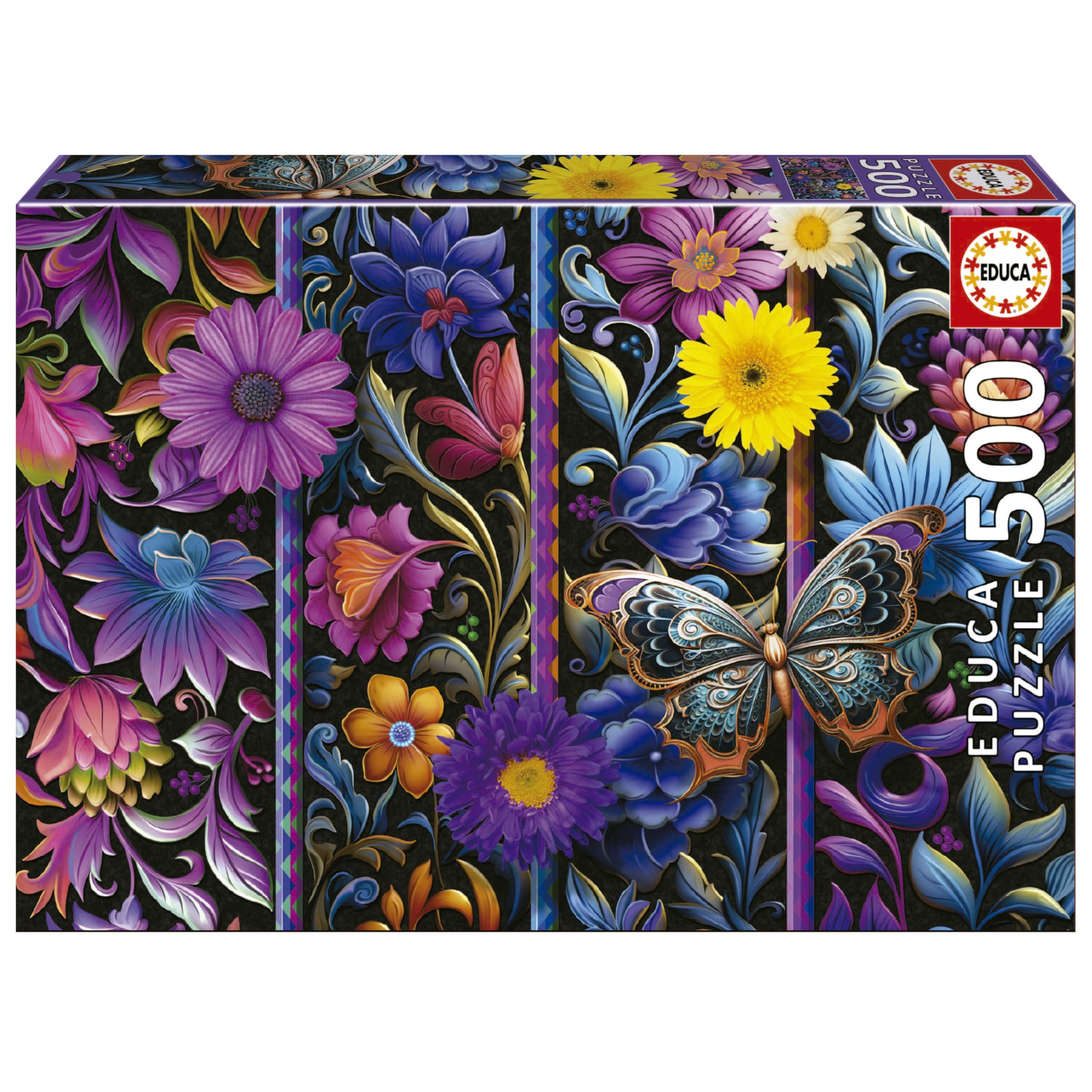 educa-19909-badda-bloom-puzzle-500-teile-blumenmotiv image 1