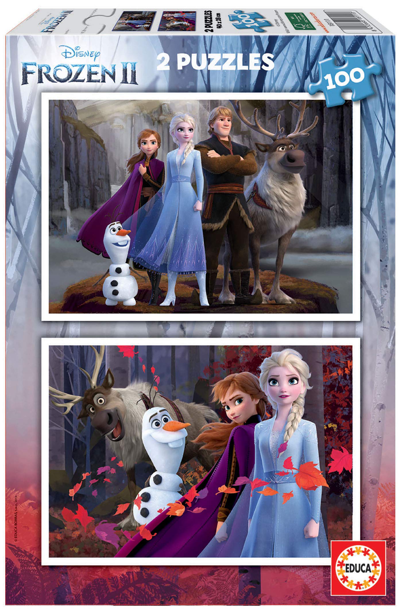 educa-18086-frozen-2-holzpuzzle-2x50-teile-ab-4-jahren image 4