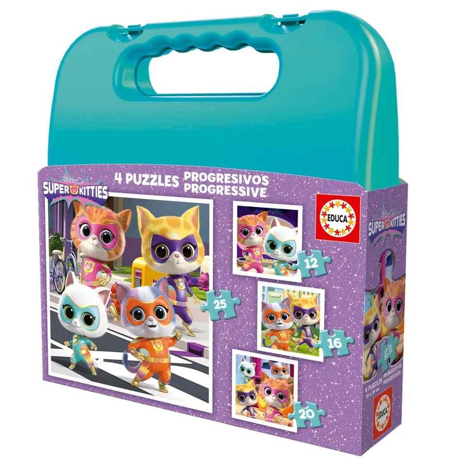educa-superkitties-20341-puzzle-set-4-tlg-12-25-teile image 1