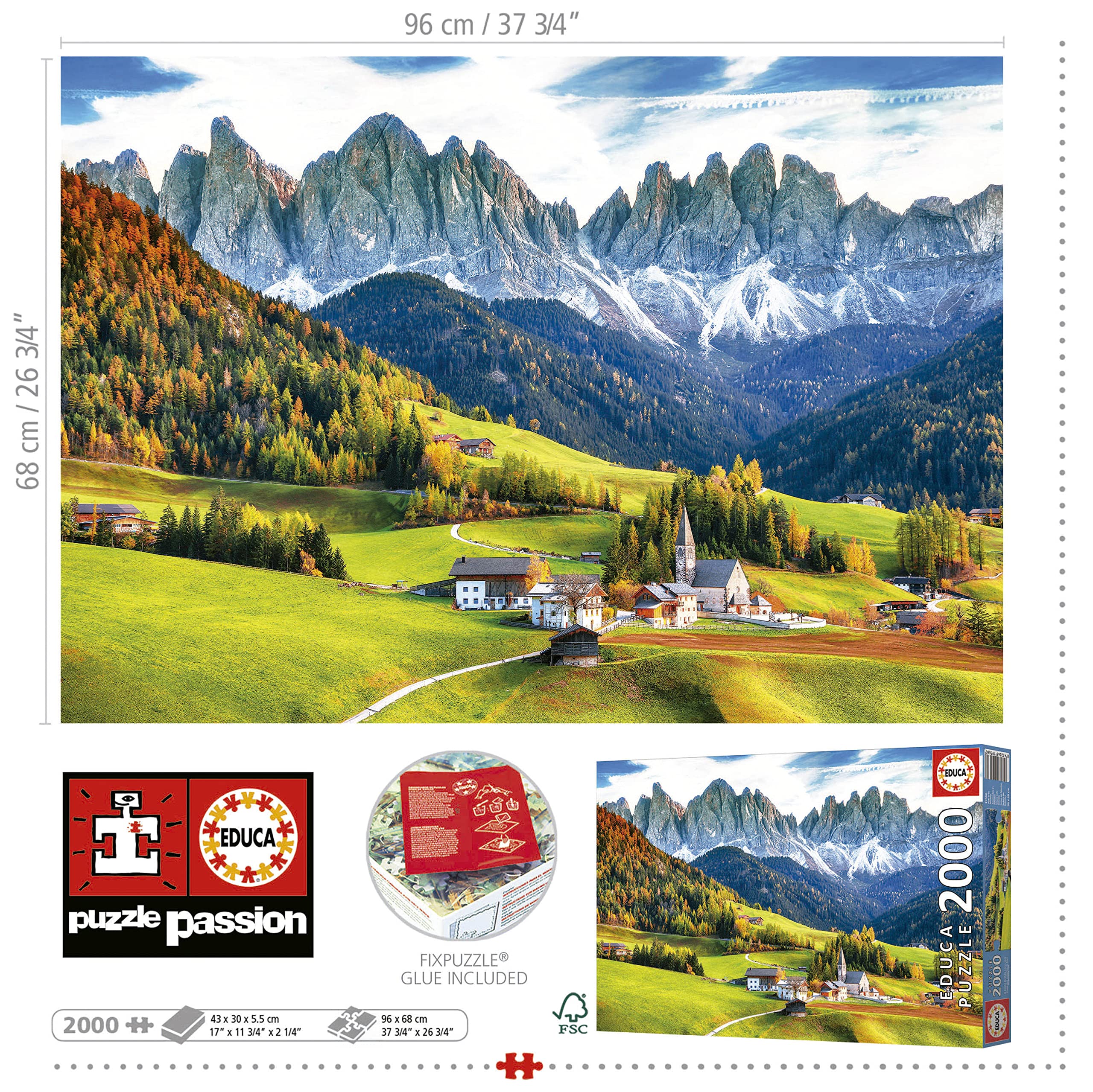 educa-herbst-dolomiten-19566-puzzle-2000-teile-landschaft image 3