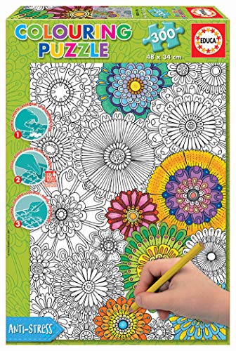 educa-17090-blossoms-colouring-puzzle-300-teile image 3