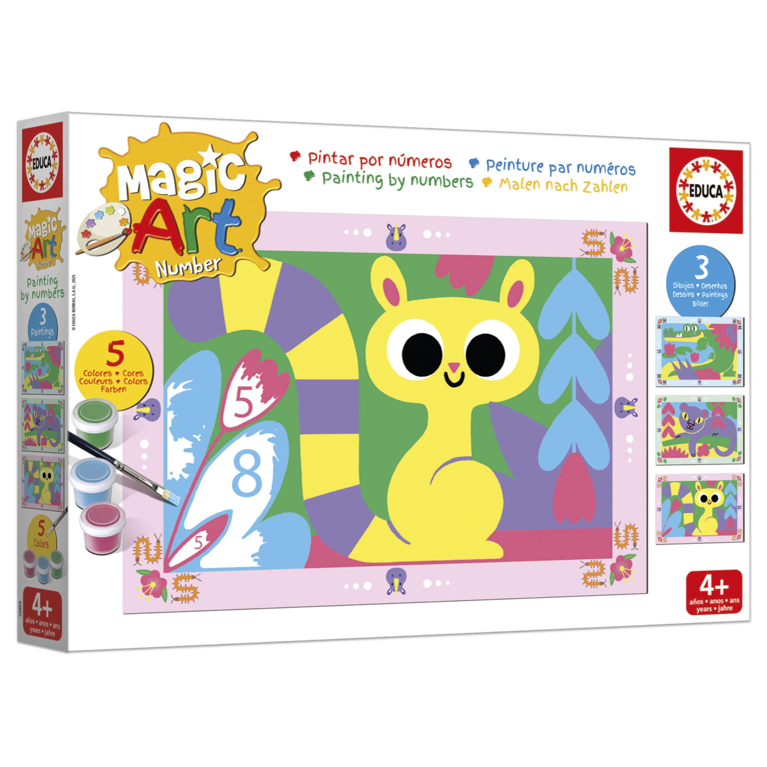 educa-magic-art-number-20403-dschungeltiere-malen-nach-zahlen-ab-6-j image 3