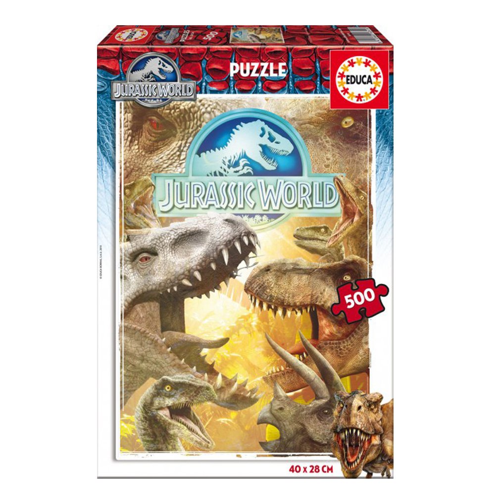 educa-16341-jurassic-park-puzzle-500-teile-dinos image 1