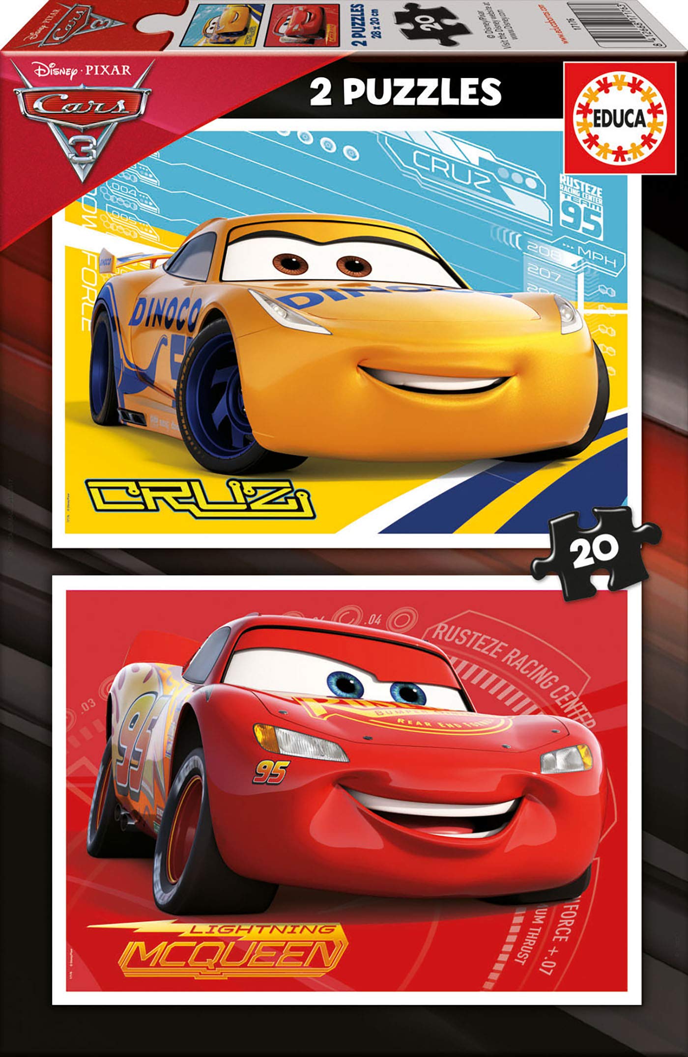 educa-cars-3-2x48-kinderpuzzle-lightning-mcqueen-ab-4-jahren image 5