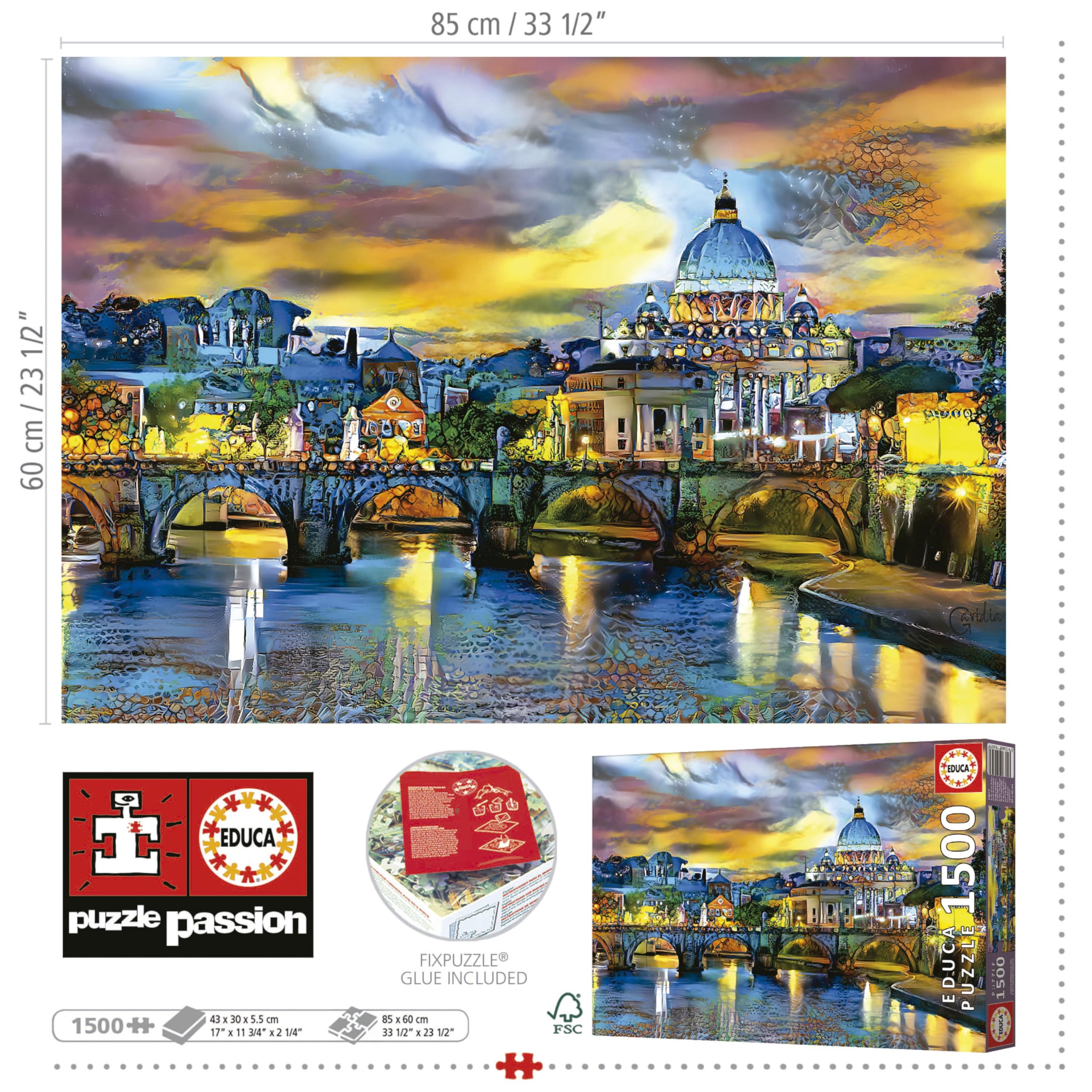 educa-petersdom-und-engelsbr-cke-puzzle-1500-teile-rom-motiv image 3