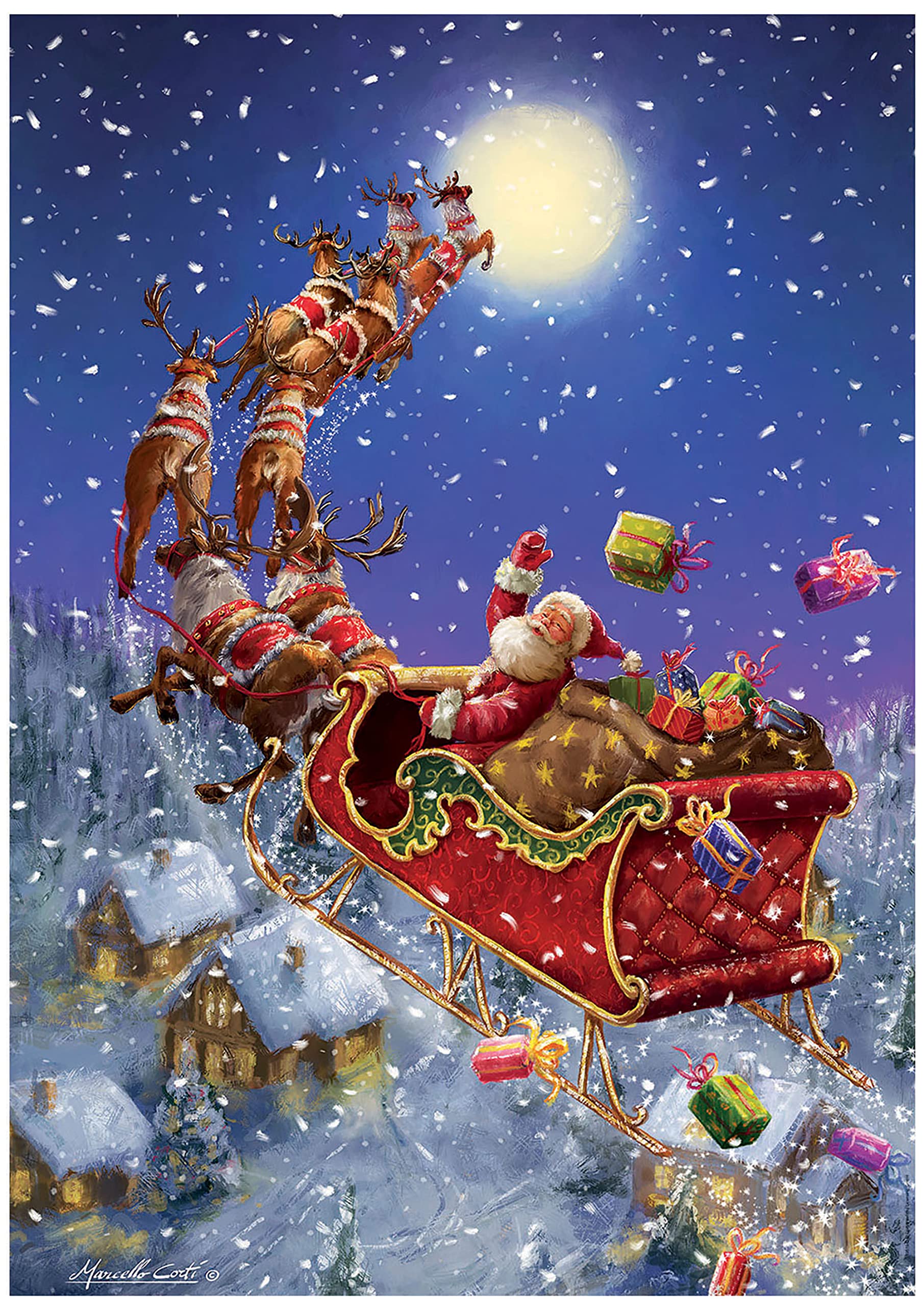 educa-weihnachtsmann-im-schlitten-puzzle-500-teile-48x34 image 2
